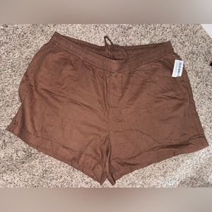 Old Navy High Rise Linen Blend Utility Shorts 3.5 inch inseam